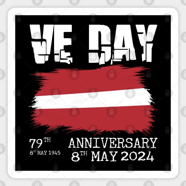 79 Years of Freedom: Celebrating VE Day with Latvia Magnet by chems eddine